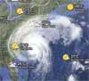 Irén hurrikán a Google térképén