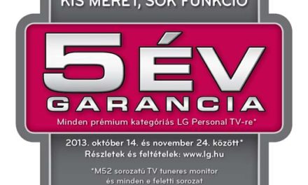 3 helyett 5 év garancia az LG monitor TV kombóira