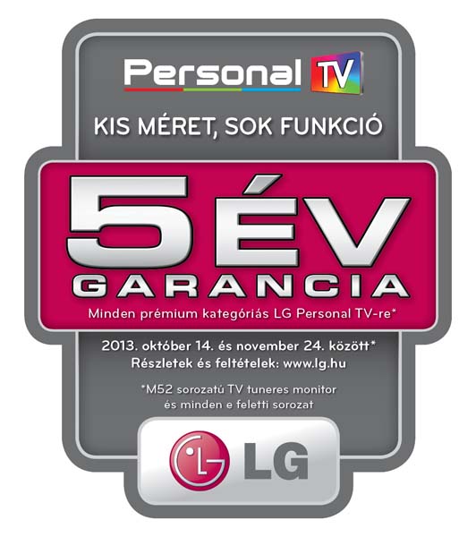 3 helyett 5 év garancia az LG monitor TV kombóira