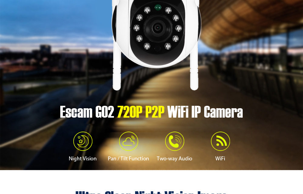 Escam G02 WiFi IP kamera – biztonság olcsón