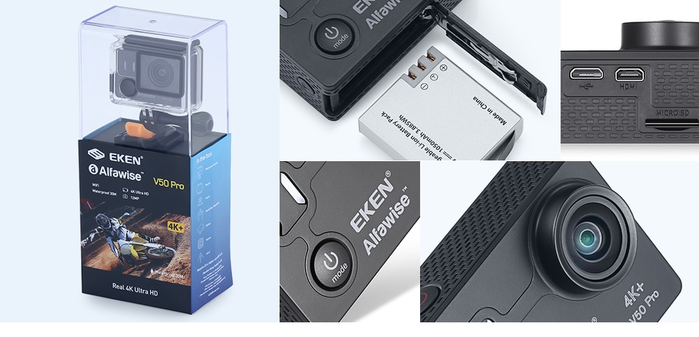 EKEN Alfawise V50 Pro – valódi 4K kamera a GoPro árának töredékéért