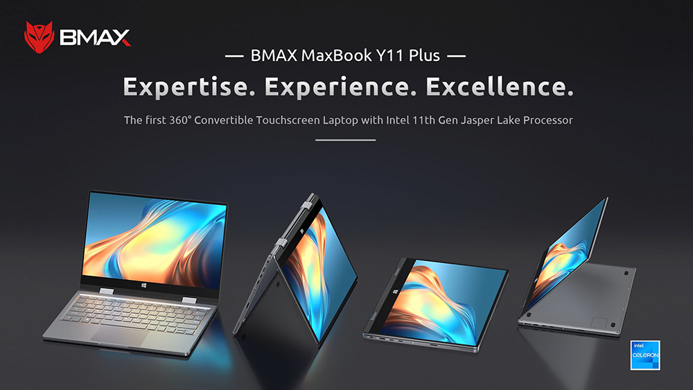 BMAX Y11 Plus 2-az-1-ben notebook már az új Intel procival