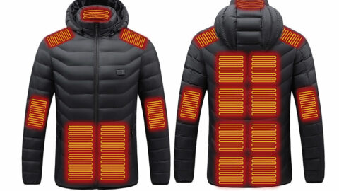 TENGOO HJ-15 Heated Jacket 15 Heating Zones USB Charging Thermal Warm Jacket Motorcycle Men's Heated Hooded Coat Outdoor Sportswear